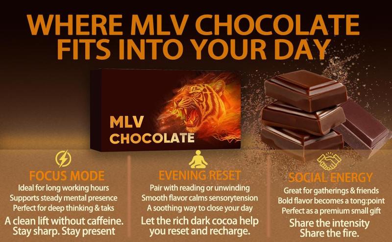 [HOT SALE 2026!!] MLV Chocolate - 8 Bars Artisan Mood-Enhancing Chocolate Bar with Natural Extracts & Cocoa Polyphenols - Supports Relaxation, Positivity & Daily Well-Being - Gluten-Free, Non-GMO