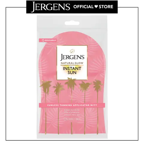 Jergens Natural Glow Body Applicator Mitt for Easy Tan - Reusable & Mess-Free Tanning Product Application - Self Tanner Lotion