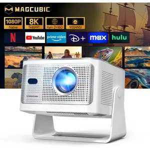 Magcubic HY350Max 900ANSI Smart Projector Android 14.0 with 4K 8K Support, Mini Projector with Wifi6 and Bluetooth5.4, Auto Focus & Obstacle Avoidance 1080P Portable Movie Proyector for Home Outdoor