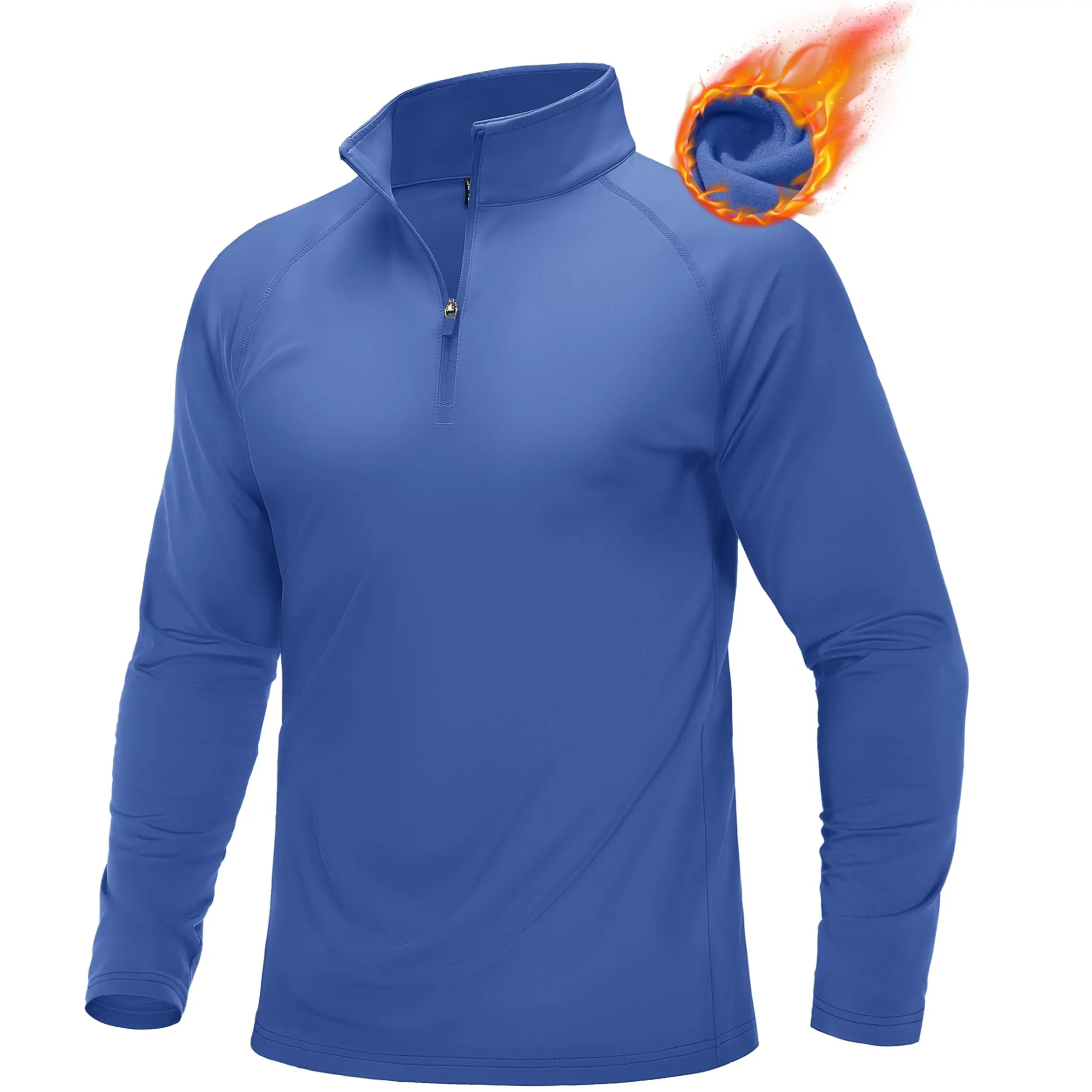 MAGCOMSEN Men's Athletic Apparel, Quarter-Zip Fleece Lined Pullover, Long Sleeve Thermal Shirt for Gym & Casual Fitness Wear, Golf MAGCOMSEN Men's Athletic Apparel, Quarter-Zip Fleece Lined Pullover, Long Sleeve Thermal Shirt for Gym & Casual Fitness Wear, Golf