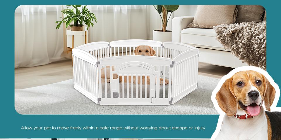Dog Playpen with Door Puppy Playpen Dog Play Pen Indoors Pet Fence for Puppies Small Dogs Secure and Spacious Design