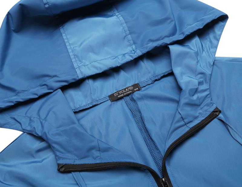 Women's Rain Jacket Plus Size Long Raincoat Lightweight Hooded Windbreaker Thin Women's Rain Jacket Plus Size Long Raincoat Lightweight Hooded Windbreaker Thin