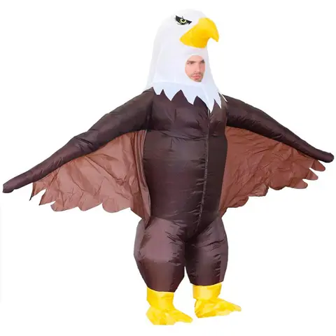 Inflatable Bald Eagle Costume for Adult Blow up Eagle Mascot Costume Outfit Funny Independence Day Parade Patriotic Costume Suit, Halloween, Usb American Festival Costume Costume For Parties Clothes
