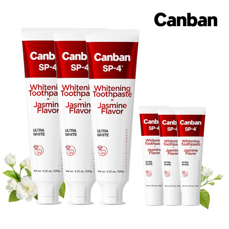 Canban SP-4 Whitening Toothpaste Set Oral Health Care Bad Breath Removal Probiotics for Healthy White Teeth