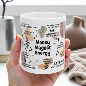 Money Magnet Energy Mug; 11oz/15oz - Abundance Coffee Cup for Women
