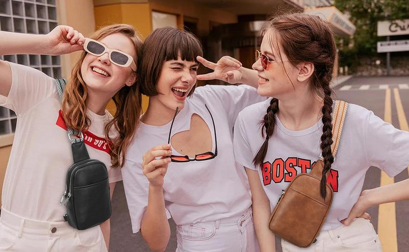 Telena Sling Bag for Women Vegan Leather Fanny Pack Crossbody Bags Chest Bag for Women Sling Purse Fashion