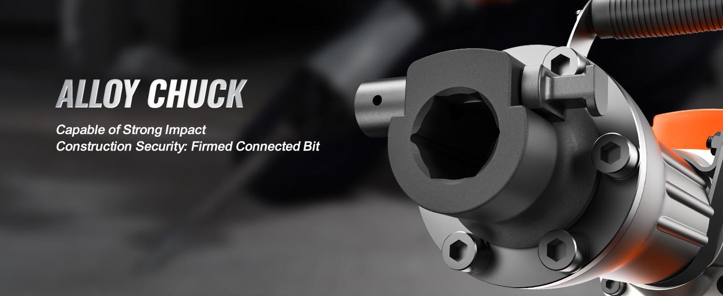 【Backtoschool】VEVOR Demolition Jack Hammer with 2/4/6 Chisel Bit, 360°C Swiveling Front Handle, Electric Hammer & Gloves for Concrete Breaking VEVOR Super Brand Day 【Backtoschool】VEVOR Demolition Jack Hammer with 2/4/6 Chisel Bit, 360°C Swiveling Front Handle, Electric Hammer & Gloves for Concrete Breaking VEVOR Super Brand Day