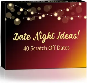 Date Night Ideas Scratch-Off Card Game – 40 Romantic Couples Activities Gift Box