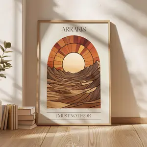 Dune Arrakis Print, Dune Poster, Paul Atreides Spice Melange, Bookish Wall Art, Frank Herbert (Unframed)