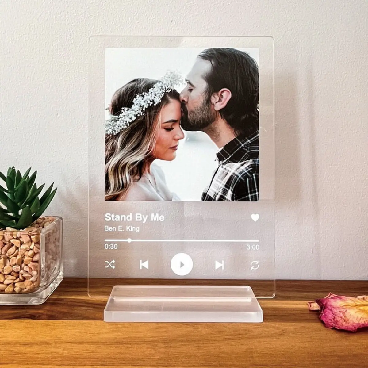 Custom Album Cover Acrylic Plaque - Lightweight Photo Print, Multi-Size Memorial Room Decor, Personalized Christmas Music Gift, Standing Home Hanging Decor