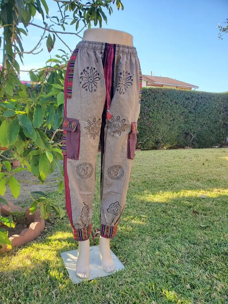 Boho hippie pants - Cotton bohemian hippie pant Boho hippie pants - Cotton bohemian hippie pant