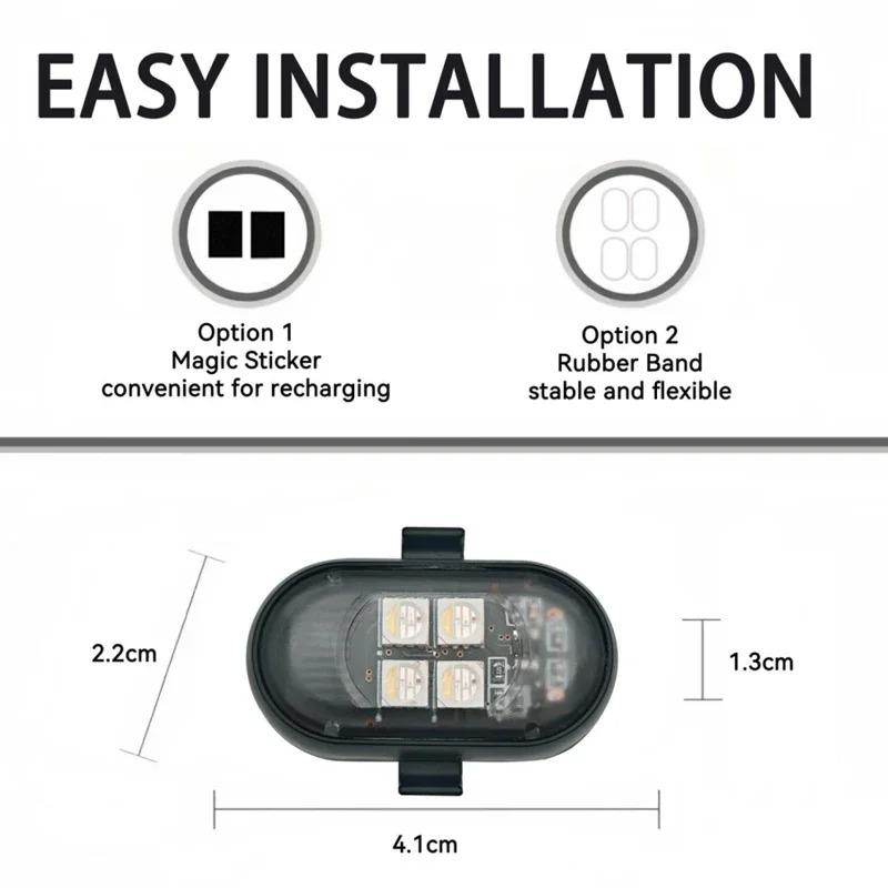Wireless LED Strobe Lights Car Decor Atmosphere Light Warning Lights RGB Led Aircraft Strobe Lights Car Motorcycle LED Lights Wireless LED Strobe Lights Car Decor Atmosphere Light Warning Lights RGB Led Aircraft Strobe Lights Car Motorcycle LED Lights