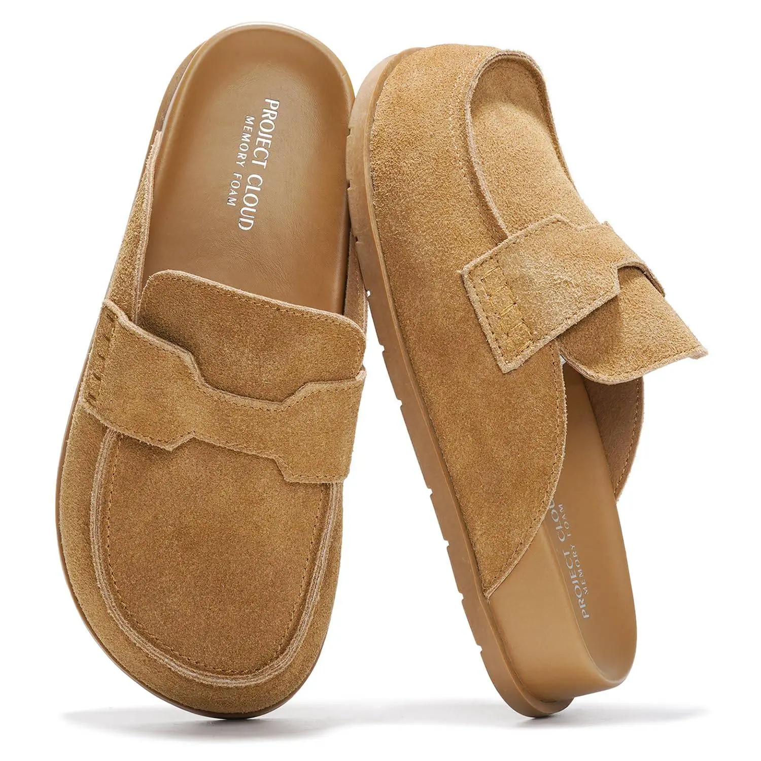 Project Cloud Women's Suede Clogs Shoe | Walking Shoes Footwear | Plush Soft Insole Arch Support Lightweight Non-Slip – Foamy
