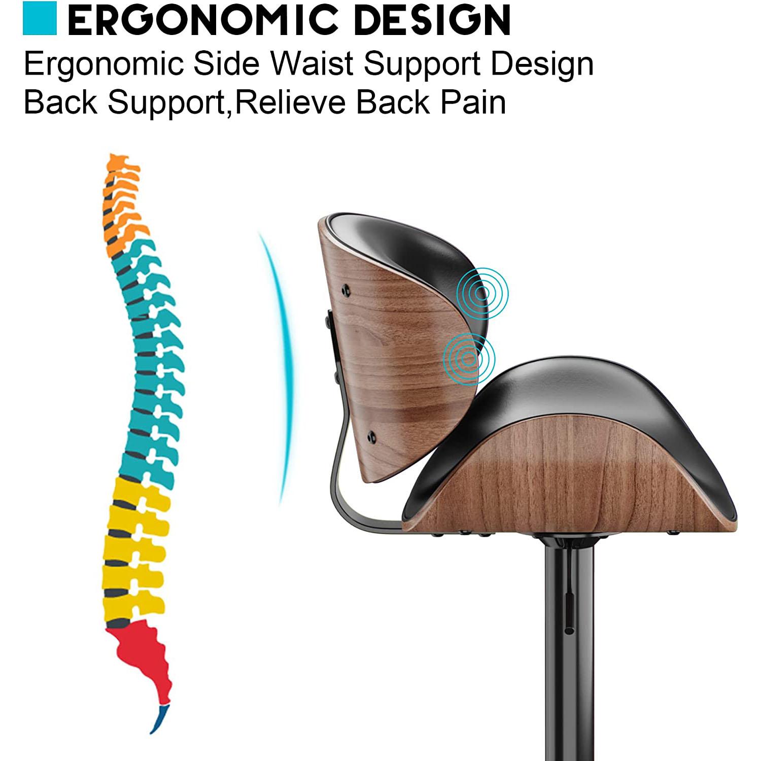 Aowos Bar Stools for Kitchen Counter, Adjustable Bentwood Barstools, Modern PU Leather Upholstered Bar Chair with Back and Footrest, Kitchen Chair, for Bar, Kitchen, Dining Room Aowos Bar Stools for Kitchen Counter, Adjustable Bentwood Barstools, Modern PU Leather Upholstered Bar Chair with Back and Footrest, Kitchen Chair, for Bar, Kitchen, Dining Room