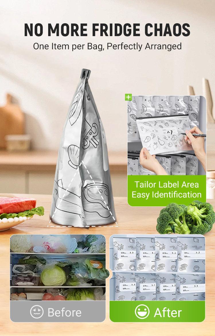 (30PCS, 3 Size) 2025 New Resealable Vacuum Zipper Pouches Food Preservation Bags Reusable Airtight Waterproof Vegetable Storage Container for Kitchen Utensils (30PCS, 3 Size) 2025 New Resealable Vacuum Zipper Pouches Food Preservation Bags Reusable Airtight Waterproof Vegetable Storage Container for Kitchen Utensils
