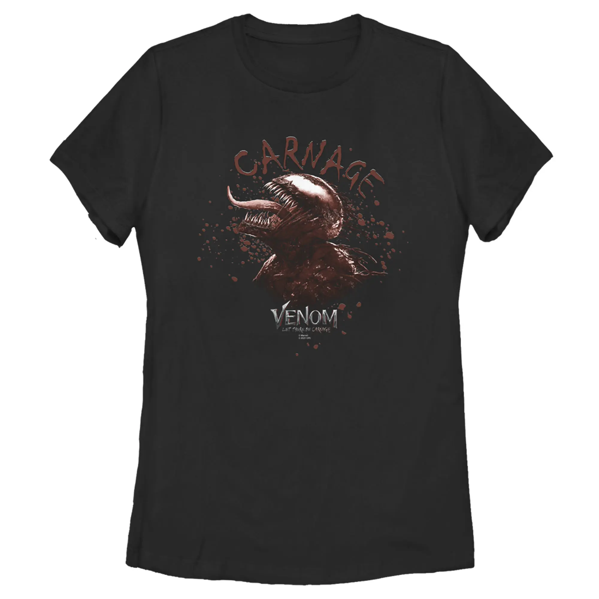Women's Marvel Venom: Let There be Carnage Chilling Carnage Splatter T-Shirt