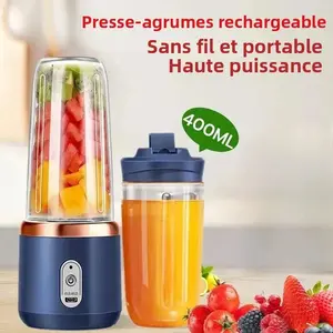 Portable USB Rechargeable Blender & Juicer Cup — 400ml Smoothie Maker