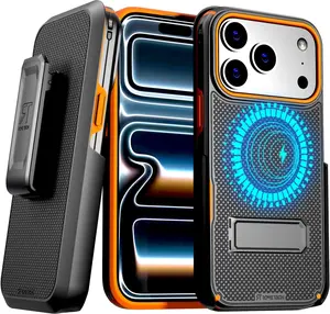 Rome Tech Heavy Duty Case For iPhone 17 Series Magsafe Holster Phone Belt Clip Phone Cover with Kickstand