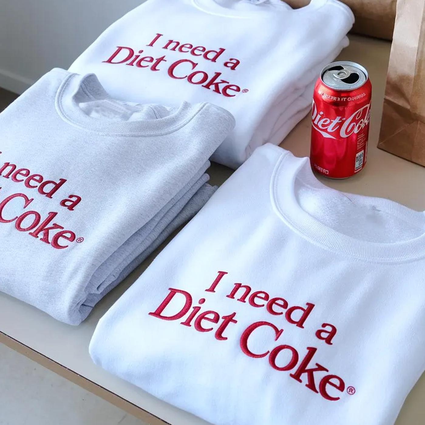 Embroidered I Need a Diet Coke Sweatshirt – Fashion Casual Long Sleeve Crewneck Pullover, Trendy Soda Lover Gift, Fun Bride Sweatshirt for Women Embroidered I Need a Diet Coke Sweatshirt – Fashion Casual Long Sleeve Crewneck Pullover, Trendy Soda Lover Gift, Fun Bride Sweatshirt for Women