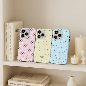 Custom Polka Dot Phone Case – Minimal Cute Aesthetic Protective Cover, iPhone 17 Pro Max 16 15 14 13 12 11 X 8 Plus