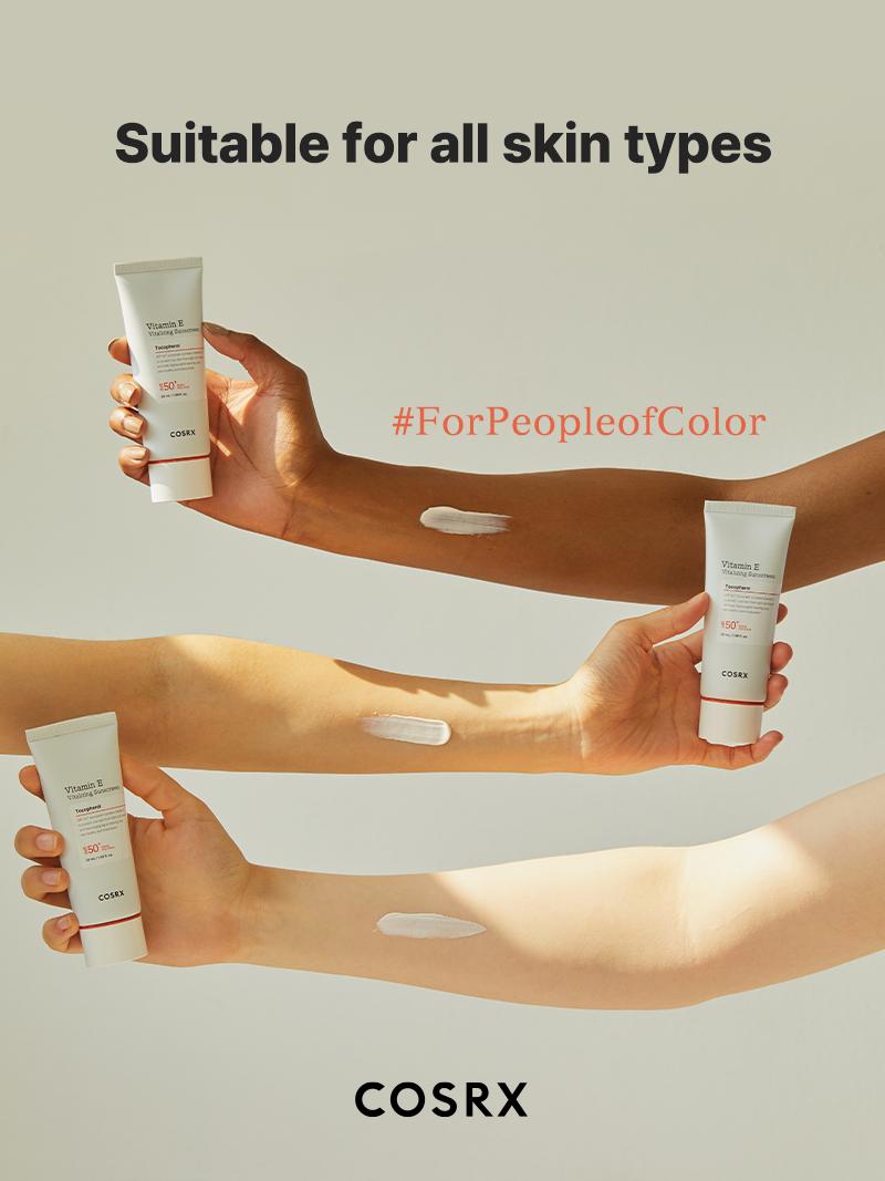 COSRX Vitamin E Vitalizing Sunscreen SPF 50+ 50ml - OTC Approved Antioxidant-Rich Korean Sunscreen with No White Cast Tocopherol for Daily Skin Repair