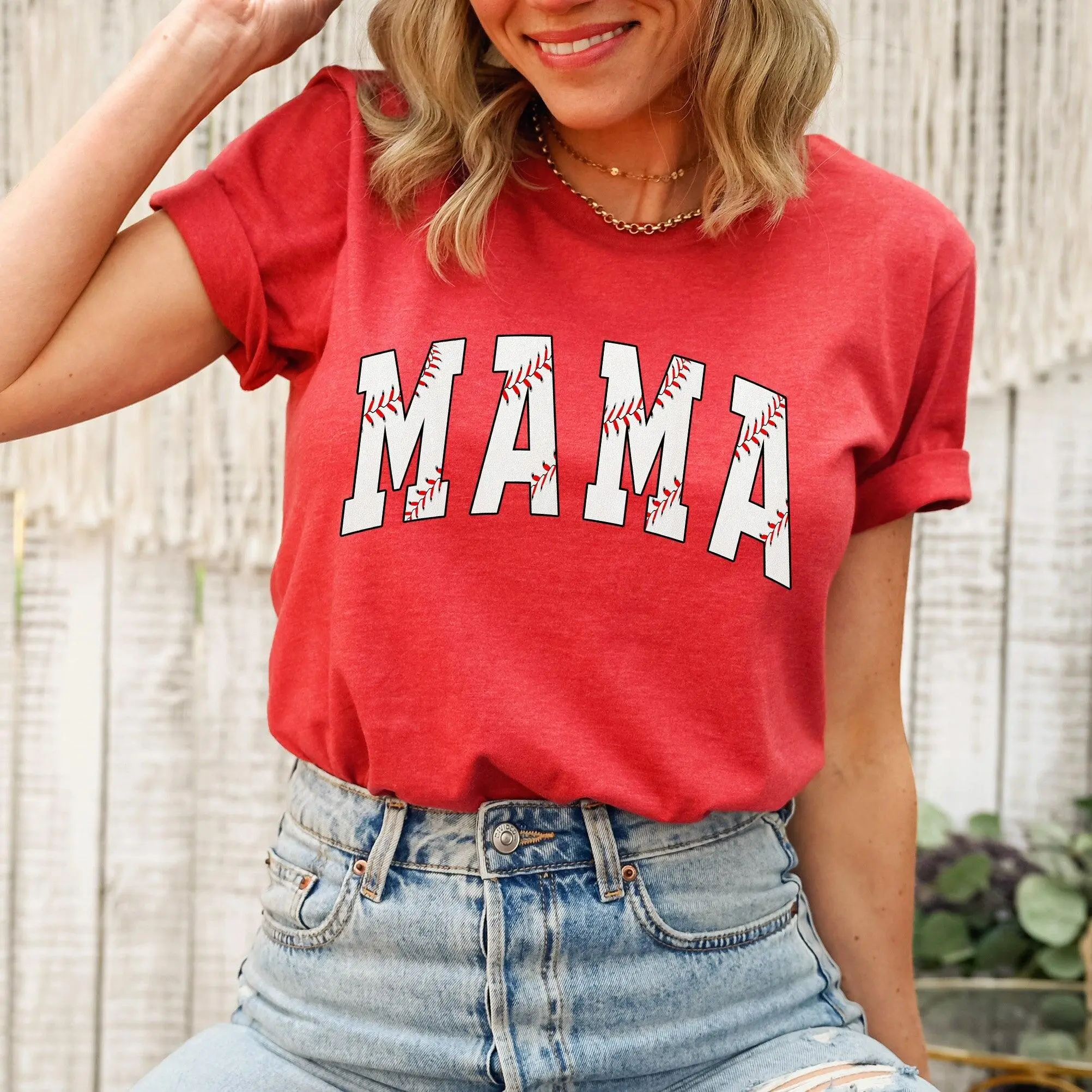 Retro Sports Mama Graphic Tee Baseball Mom T-shirt Baseball Season Game Day Shirt