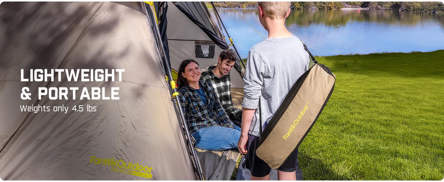 FanttikOutdoor Zeta L8 Max Unisex Folding Camping Chair - Portable, Lightweight, Comfort-Driven Gentle Rocker with Carry Bag, Space-Saving Rolling Design, Supports Up to 250 lbs for Camping, Patio,toolupgrade