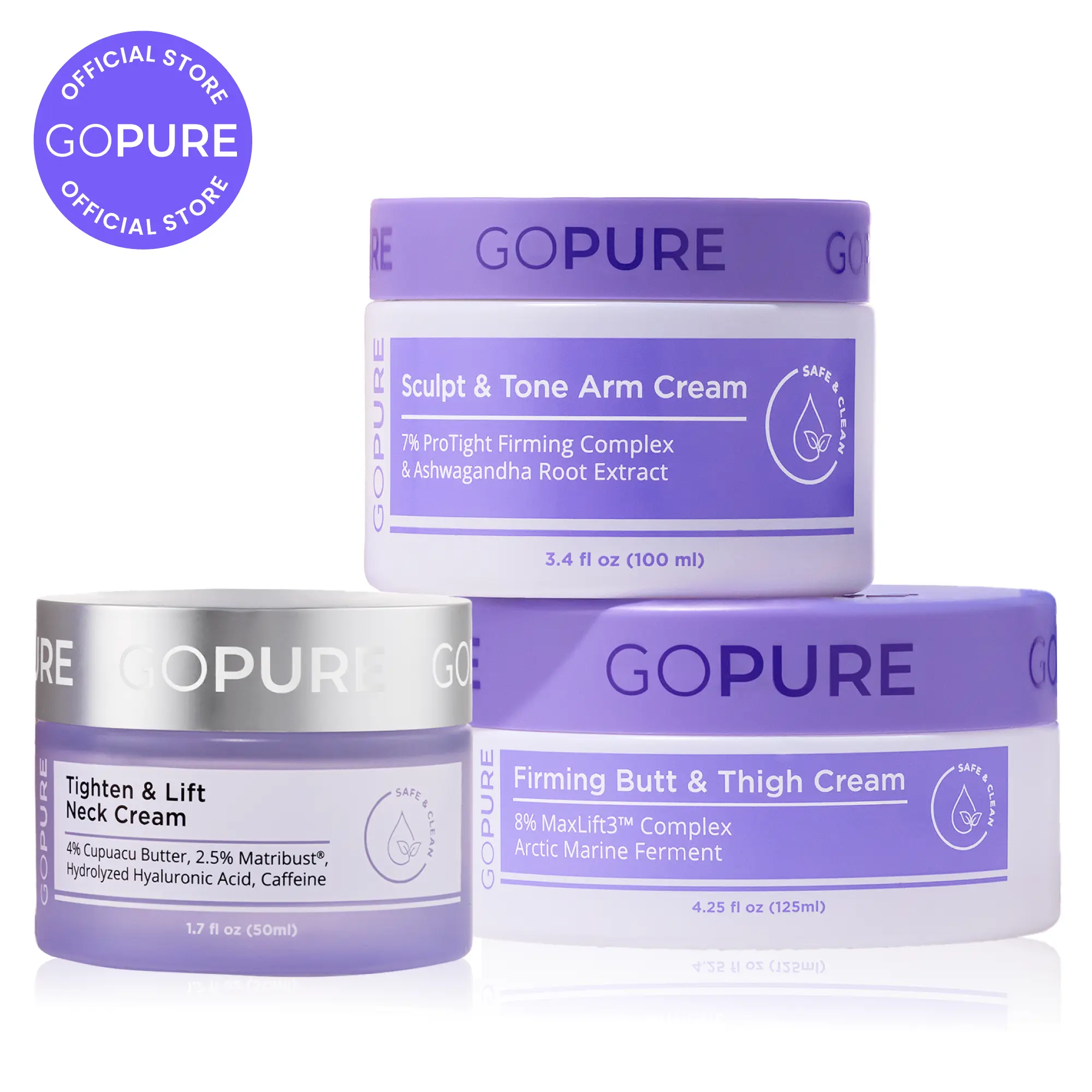 GOPURE Firm It All Routine - Neck Cream + Arm Cream + Butt & Thigh Cream