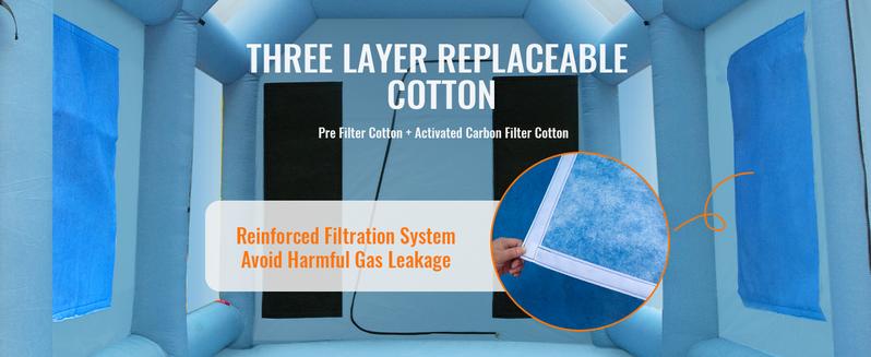 VEVOR Inflatable Paint Booth, TikTokShopBlackFriday, 20x10x8ft Inflatable Spray Booth, Car Paint Tent Air Filter System for Car Parking Tent Workstation Motorcycle Garage