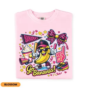 Let’s Go Baseball Shirt, Comfort Colors Funny Baseball Tee, Game Day Banana Outfit, Baseball Fan Gift, Matching Mom Daughter Shirt