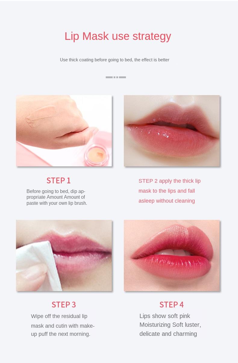 Original LANEIGE 20g Strawberry Fruit Lip Sleeping Mask Moisturize Nourish Lip Balm Fade Lip Lines Lip Care Korean Cosmetics