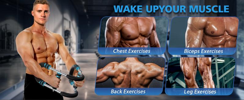 Arm Trainer,Chest&Arm Workout Equipment for Men,Home Gym Muscle&Strength Trainer,Portable Spring Resistance,3 Level 60-100LBS Adjustable, Perfect Gift