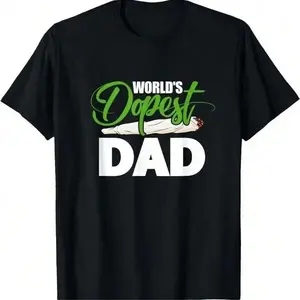 100%25 Cotton World's Dopest Dad Funny Fathers Day T-Shirtfathers day gift ideas