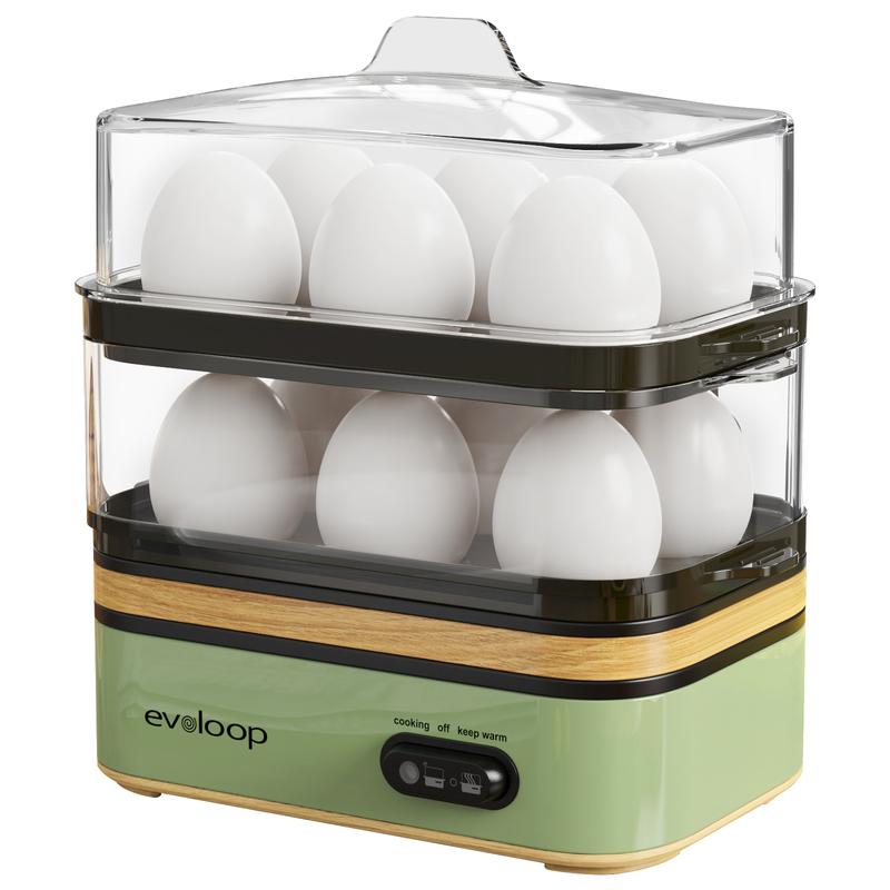 EVOLOOP Rapid Egg Cooker 6 Egg Capacity BPA free Electric Egg Cooker for Hard Boiled Eggs, Poached Eggs, Scrambled Eggs, or Omelets，Easy and Convenient Way to Prepare Delicious Eggs ,outdoor gear