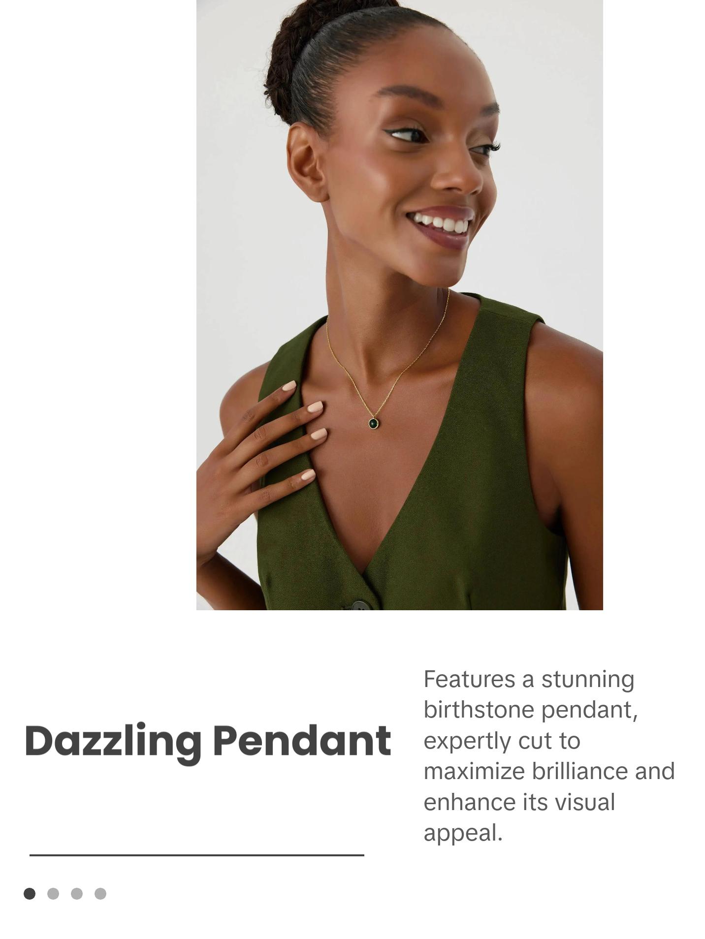 Dainty Birthstone Necklace • Gemstone Necklace