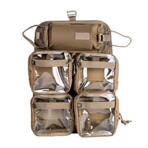 Tactical Backpack Organizer Insert Coyote Velcro Pouches EDC Military Field Gear