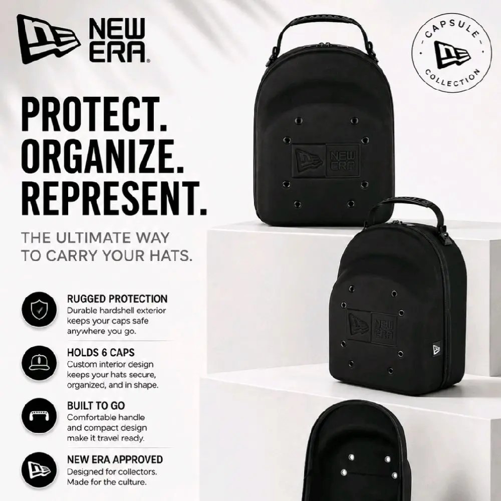 Black 6-Pack Cap Carrier Organiser