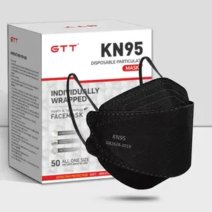 200pcs KN95 Face Masks Disposable 4-Layer Protection, Hypoallergenic Pull-On Design with Individually Wrapped Packaging, 95% Filtration for Dust, Pollen, Allergens - Adult Respirator Mask, Office Air Quality, Portable Mask