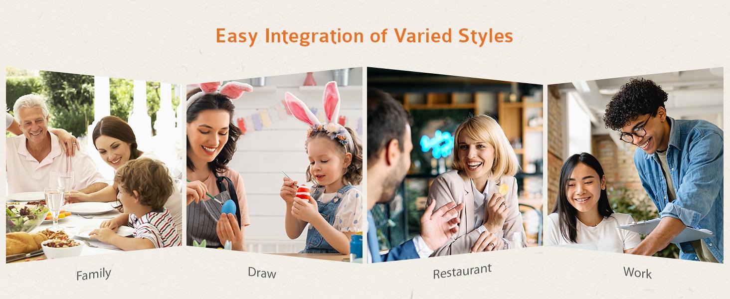 Set of 2 Dining Chairs Boucle Upholstered Kitchen Chairs with Curved Backrest & Metal Legs-Mid Century Modern Round Dining Room Chairs