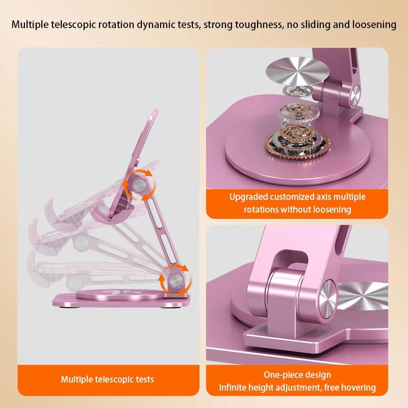 Joytutus Aluminum Alloy Mobile Phone Holders Butterfly 360 Degree Rotating Mobile Phone Stand Foldable Adjustable Tablet Stand