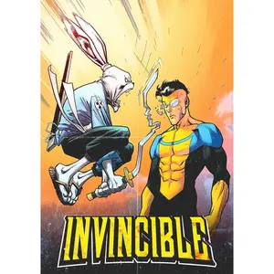 [FAST SALE UP TO 45%] Viltrumite War Wall Art, Bloody Superhero Action Poster, Adult Animated Series Print, Mark Grayson Journey Decor, Unframed Print Only