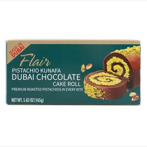 Pistachio Kunafa Dubai Chocolate Cake Roll- Made In Dubai 5.82 Oz