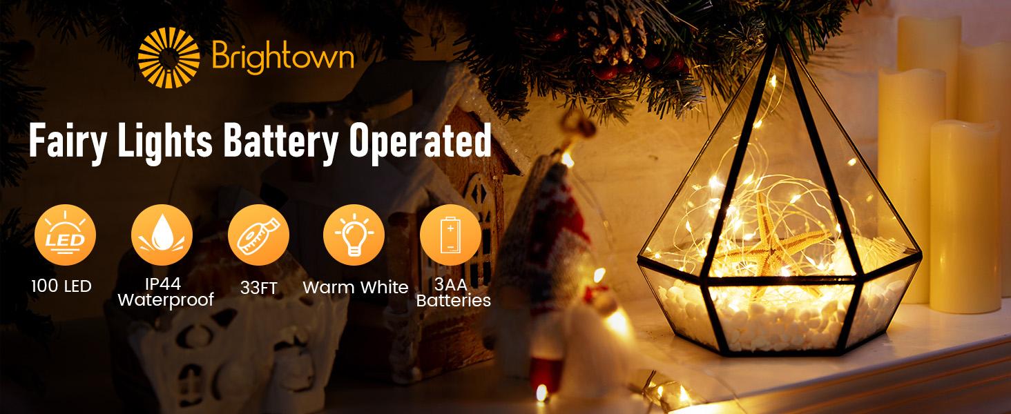 Minetom Twinkle Fairy Lights, 33 ft 100 LED USB Plug in String Lights with Remote and Timer, Waterproof 8 Modes for Bedroom Indoor Wreath DIY Party Wedding Holiday Christmas Ramadan Decorations