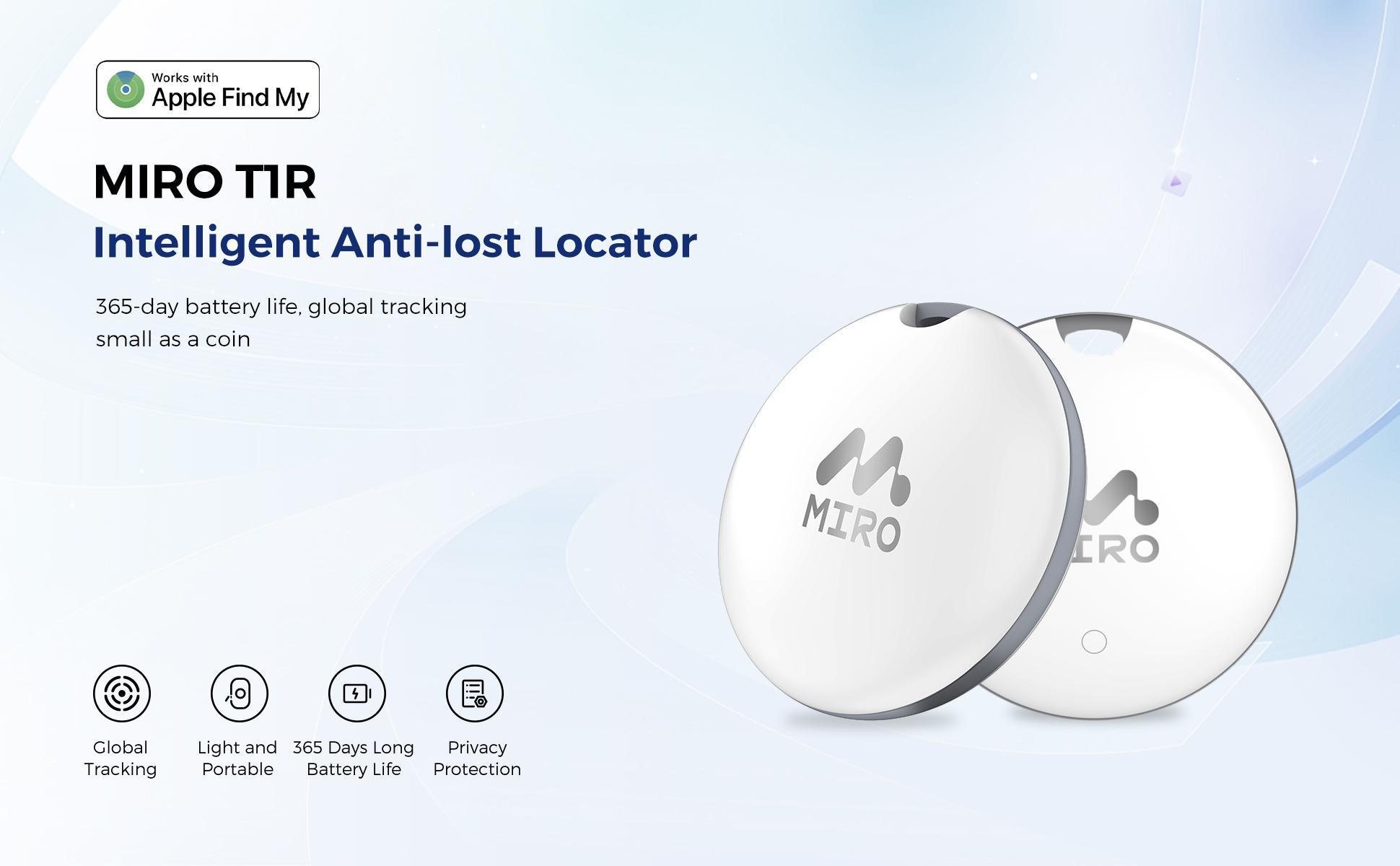 【T1R】Miro Smart Bluetooth Tracker–Compatible with Apple Find My (iOS Only), Backpack, Wallet, Suitcase, IP6 Waterproof – Travel, Daily Use, Outdoor Adventures, Stress-Free Tracking, Perfect Gift for Travelers, Parents & Home Essentials 【T1R】Miro Smart Bluetooth Tracker–Compatible with Apple Find My (iOS Only), Backpack, Wallet, Suitcase, IP6 Waterproof – Travel, Daily Use, Outdoor Adventures, Stress-Free Tracking, Perfect Gift for Travelers, Parents & Home Essentials