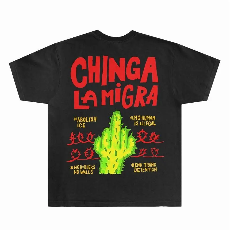 F*ck Ice Middle Fingers Unisex Comfort Colors Tee, Anti Ice Shirt, Anti Trump, Protect Immigrants, Chinga La Migra, No Human Is Illegal, FDTKnitted pure cotton comfortable T-shirt