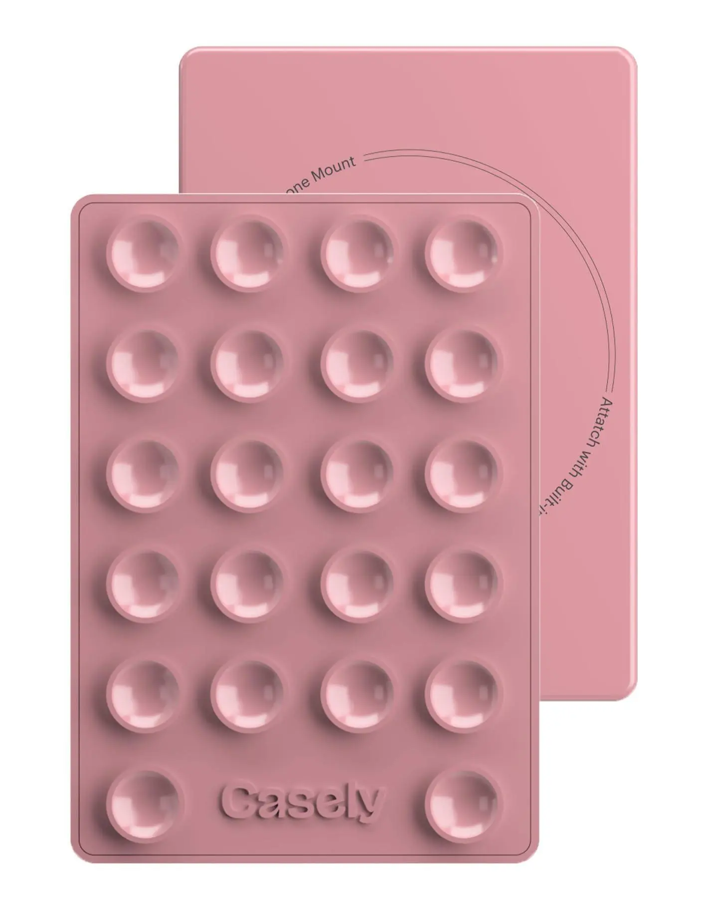 Grippy | Pink Silicone Suction Phone Mount with MagSafe