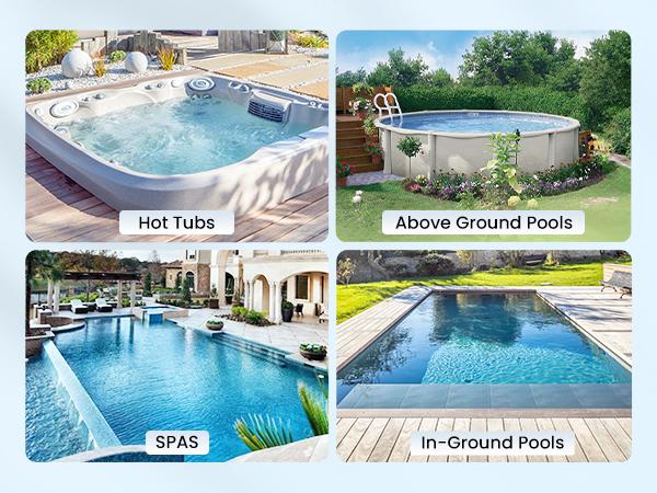 【Spring Cleaning】Enhulk PooCl Vacuum for Above Ground Pool with Telescopic Pole, Running time up to 1H, Handheld Design with Powerful Suction up to 18.5 gallon/min