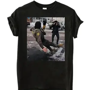 Ice Slipping on Ice in Minneapolis Shirt Antifascism T Shirt Trendy Meme Ice on Ice Crime