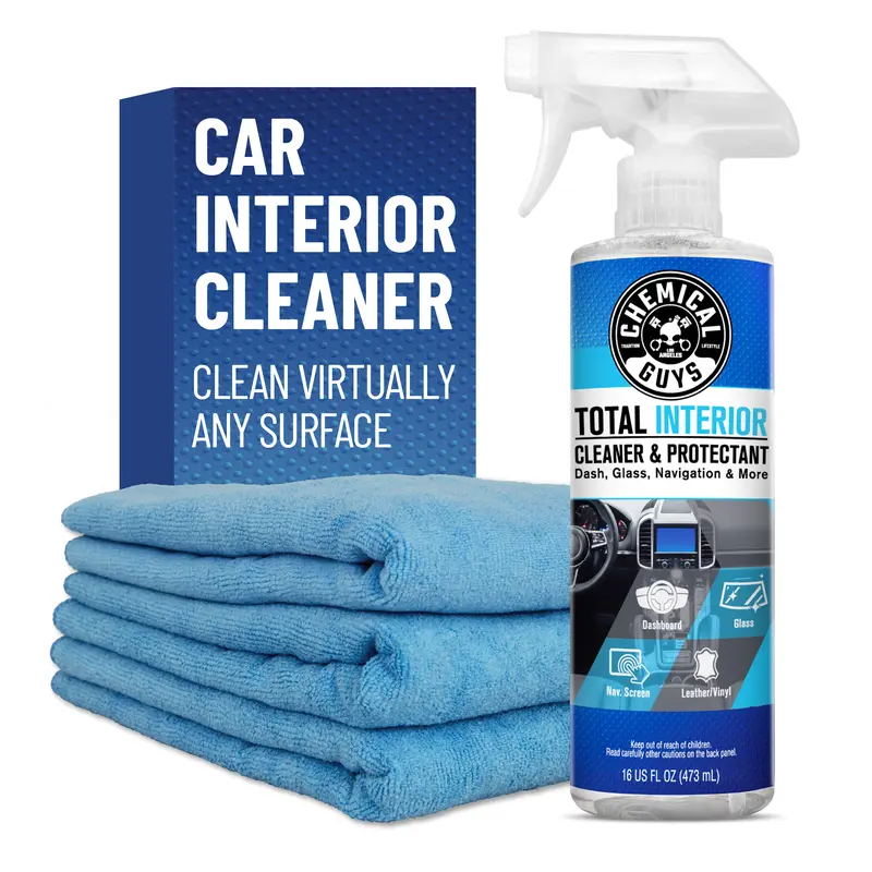 CHEMICAL GUYS Ultimate Total Interior Detailing Kits - All-in-1 Car Care Kit for Cars (Multiple Bundles) with Spray Bottle, Microfiber Towels, All-Surface Safe Cleaner for Dashboards, Seats, Doors, Glass