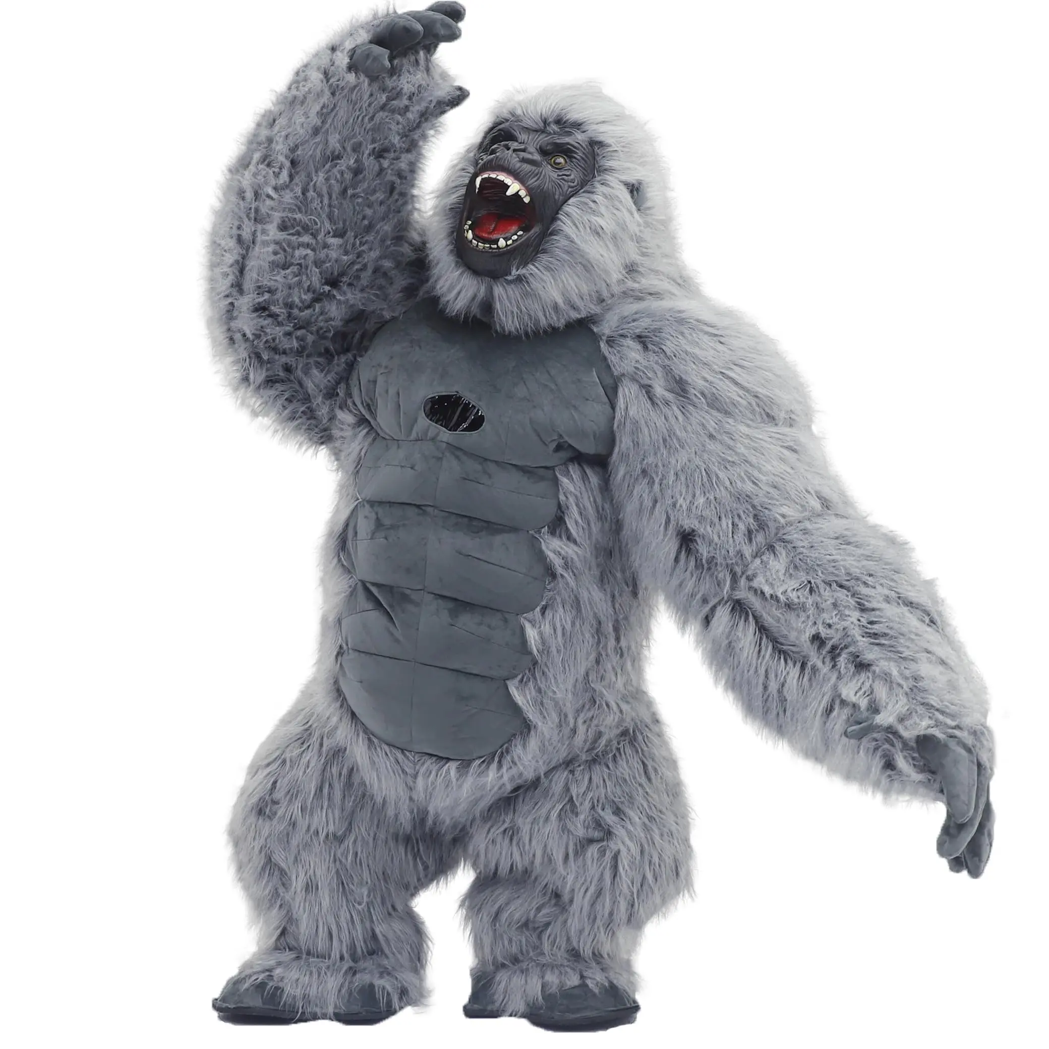 Adult Inflatable Gorilla Mascot Costume - 8.2ft Air Blow-Up Mascot Party Clothing, Festive Party Game & Halloween Activity Prop, Inflatable Mascot Party Clothing